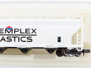 N Scale Atlas 3962 CHEX Chemplex Plastics ACF 4-Bay Covered Hopper #373