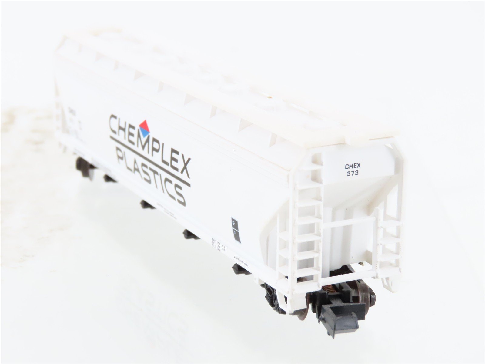 N Scale Atlas 3962 CHEX Chemplex Plastics ACF 4-Bay Covered Hopper #373