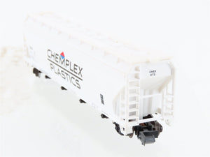 N Scale Atlas 3962 CHEX Chemplex Plastics ACF 4-Bay Covered Hopper #373