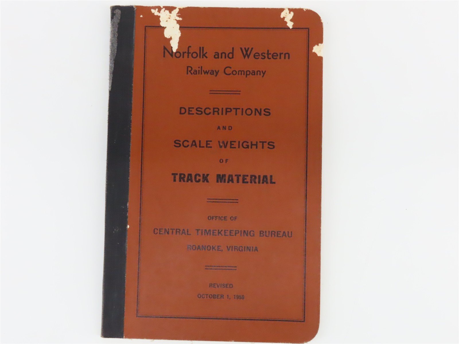 Norfolk & Western Standard Plans Binder & Track Material Guide Booklet - 1950s