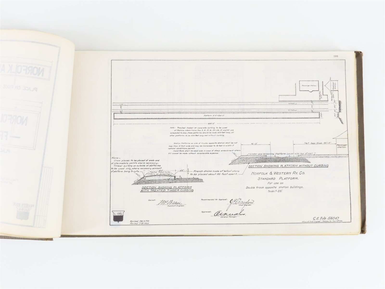 Norfolk & Western Standard Plans Binder & Track Material Guide Booklet - 1950s