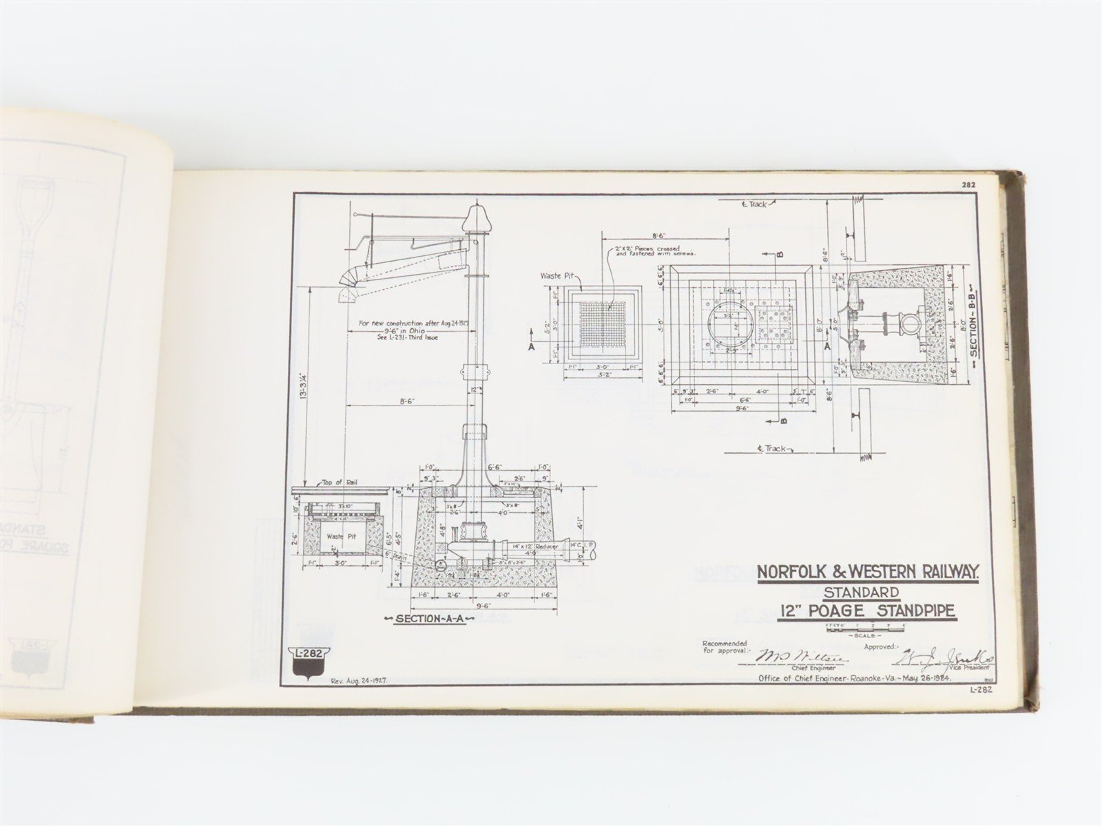 Norfolk & Western Standard Plans Binder & Track Material Guide Booklet - 1950s