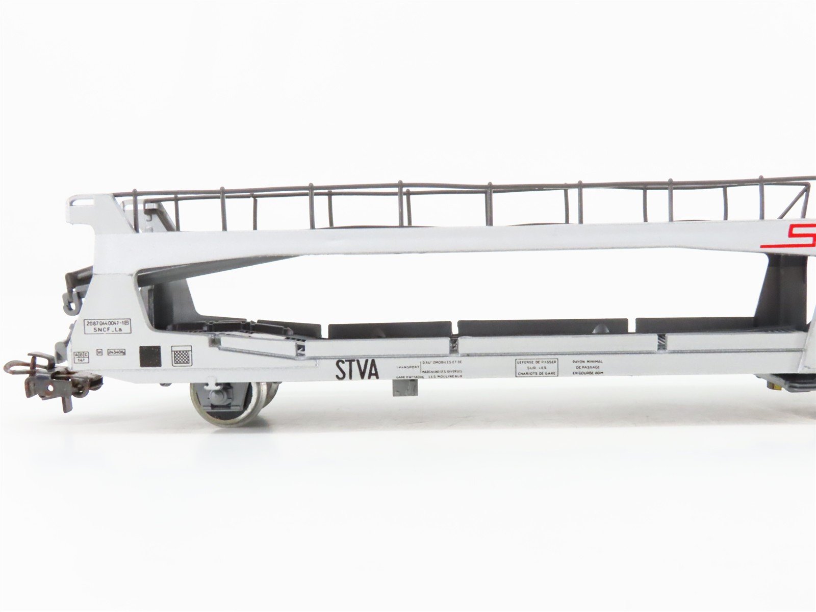 HO Scale Playcraft P6571 SNCF French STVA Bi-Level Auto-Carrier #0047-1P w/ Cars