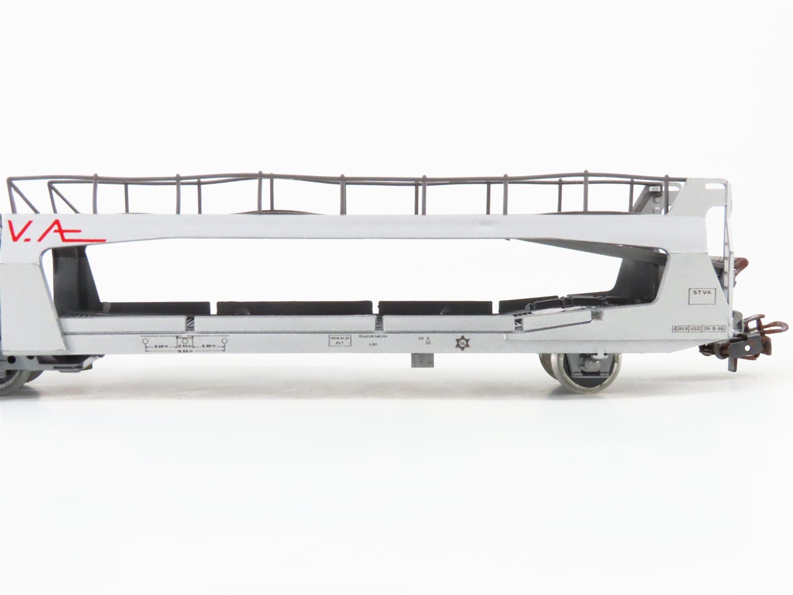 HO Scale Playcraft P6571 SNCF French STVA Bi-Level Auto-Carrier #0047-1P w/ Cars