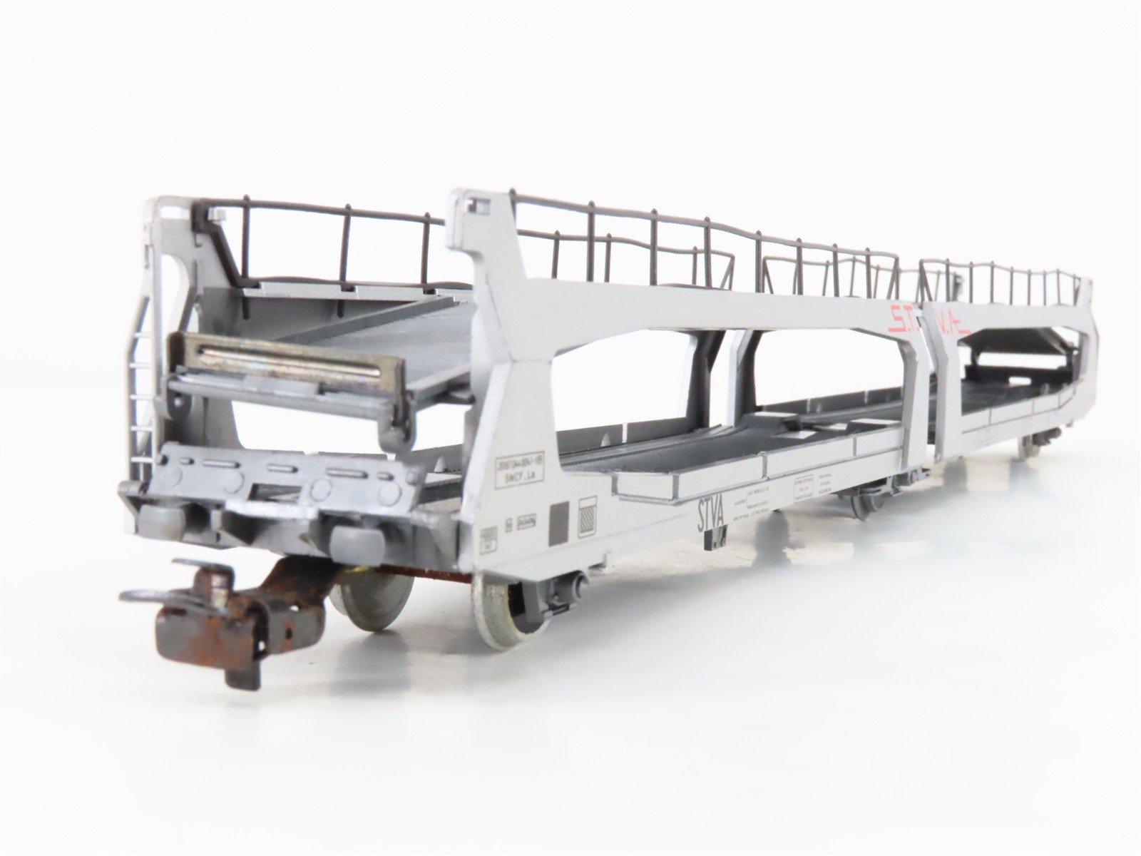 HO Scale Playcraft P6571 SNCF French STVA Bi-Level Auto-Carrier #0047-1P w/ Cars