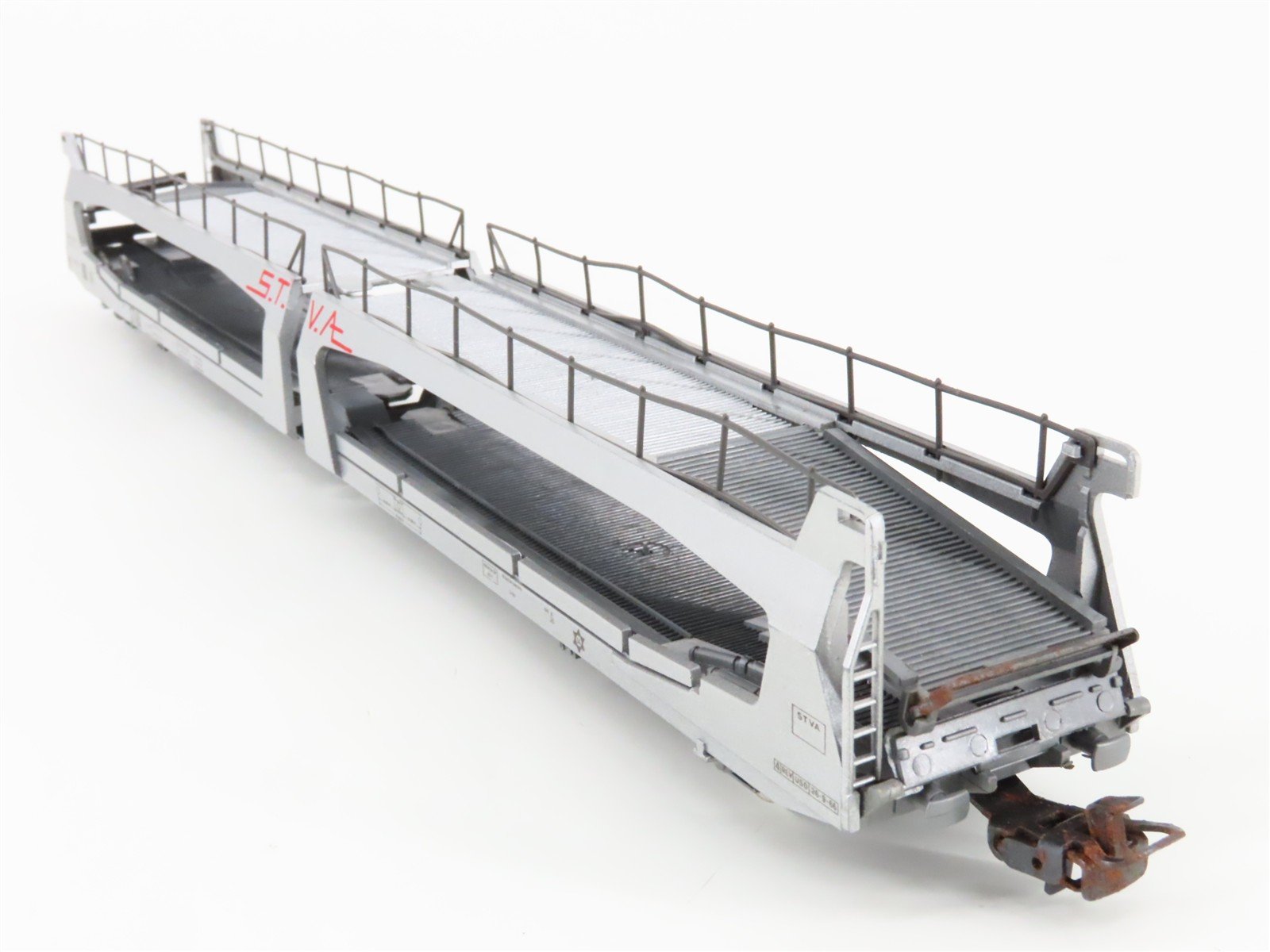 HO Scale Playcraft P6571 SNCF French STVA Bi-Level Auto-Carrier #0047-1P w/ Cars