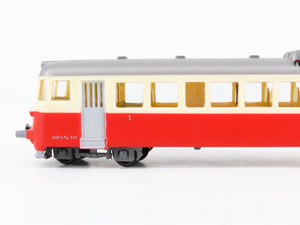 HO Scale Kleinbahn Unlettered Red Swiss Class ABFe 4/8 Electric Rail Car #741