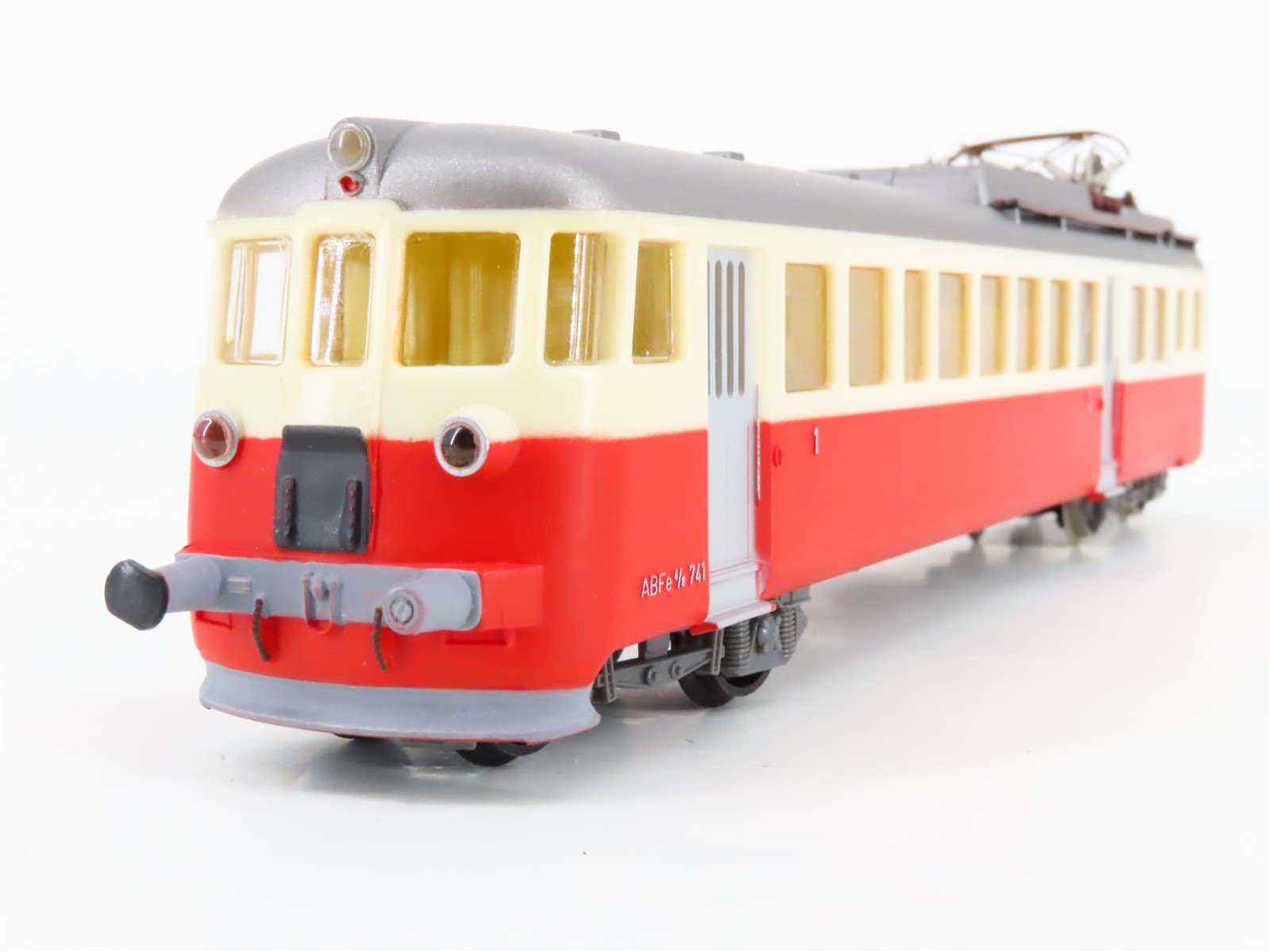 HO Scale Kleinbahn Unlettered Red Swiss Class ABFe 4/8 Electric Rail Car #741