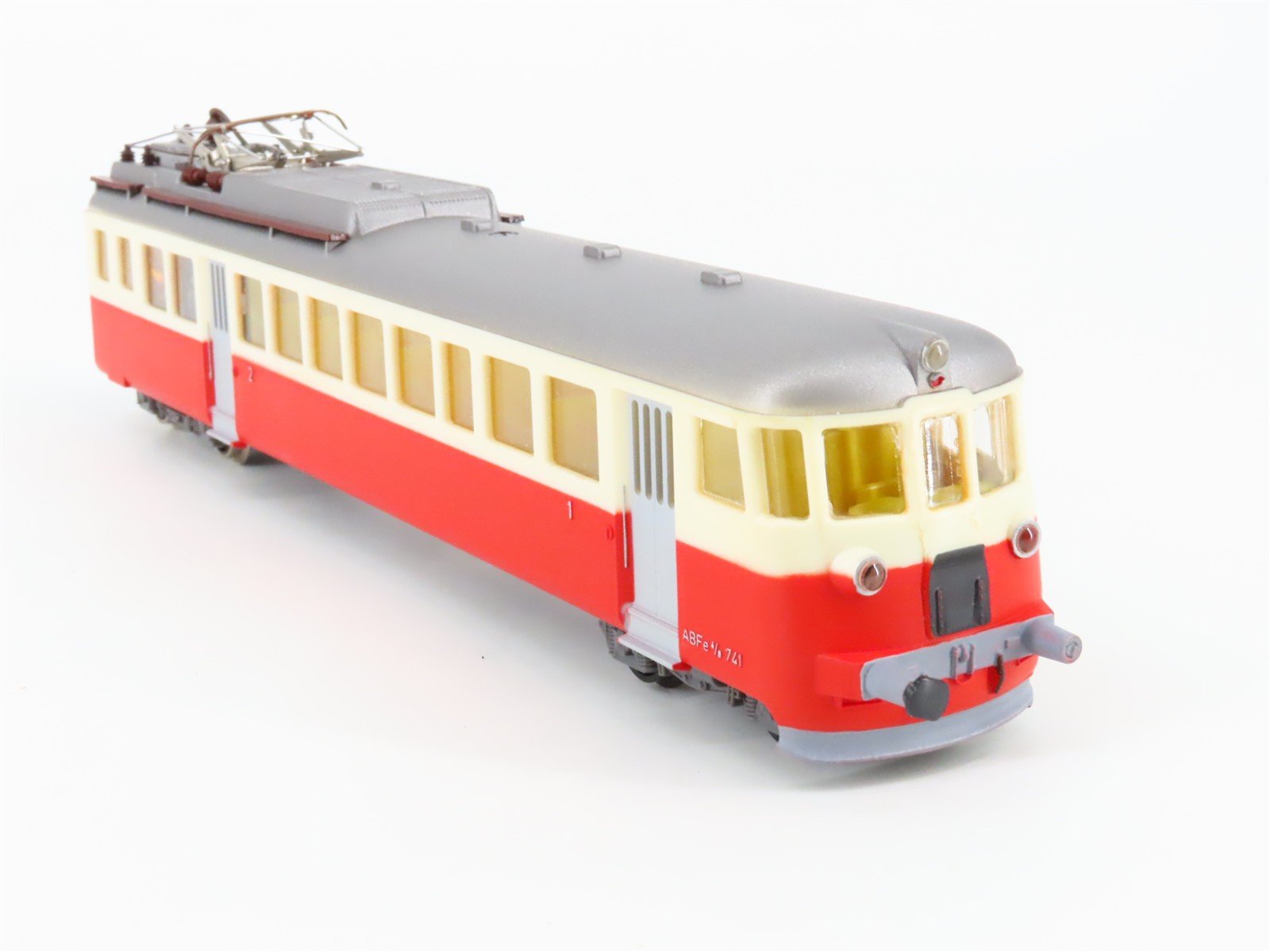 HO Scale Kleinbahn Unlettered Red Swiss Class ABFe 4/8 Electric Rail Car #741