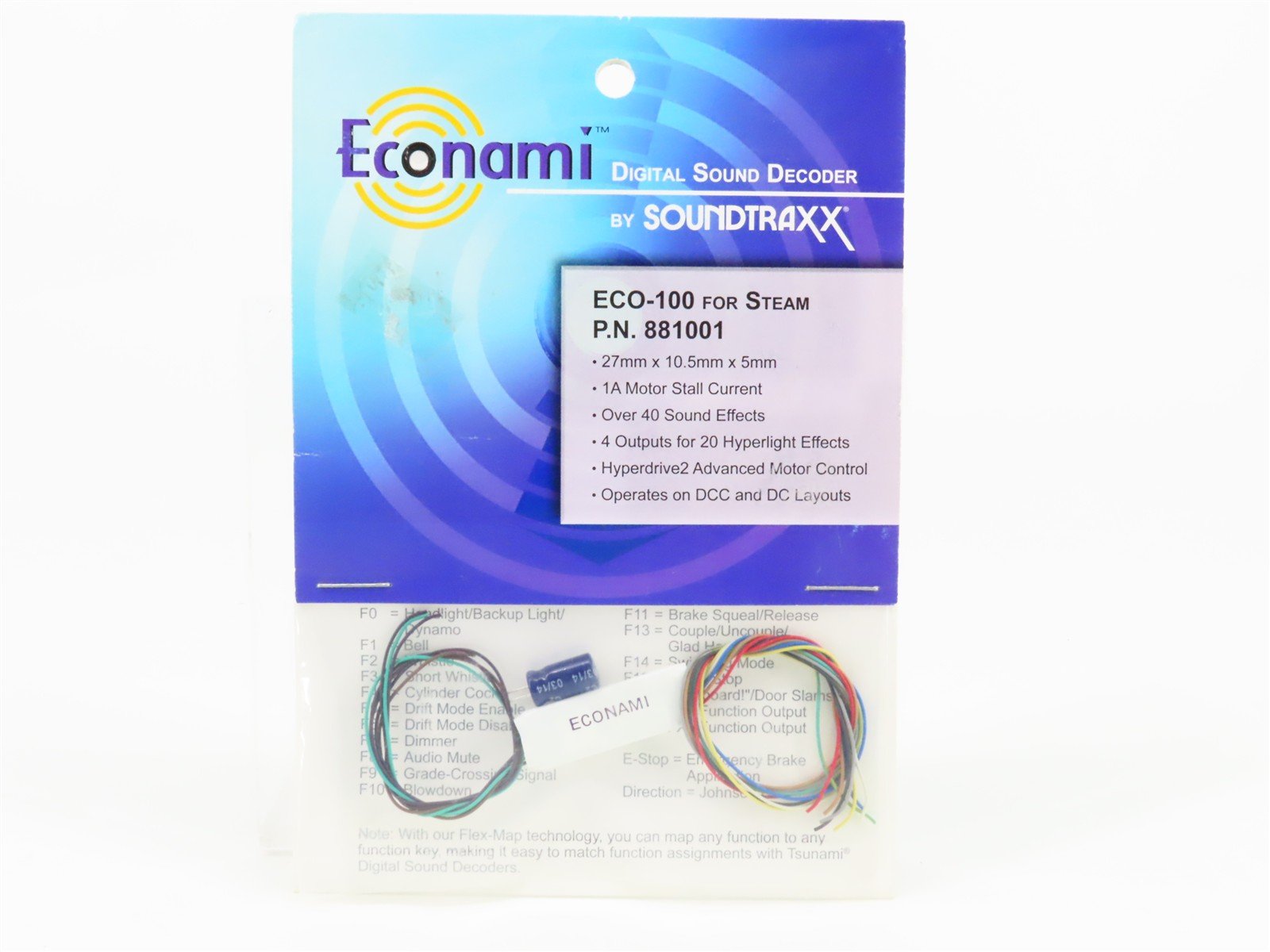 SoundTraxx Econami 881001 ECO-100 Steam DCC/Sound Decoder