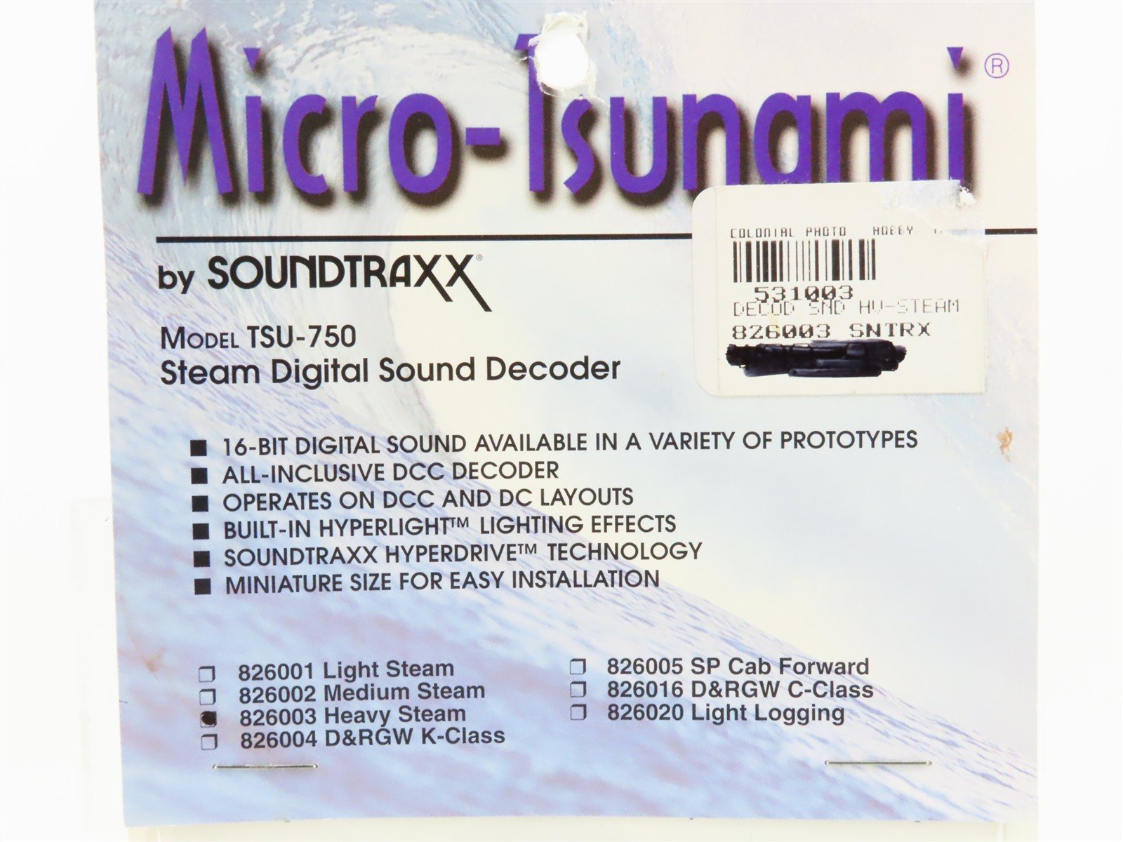 SoundTraxx Micro-Tsunami 826003 TSU-750 Heavy Steam DCC/Sound Decoder