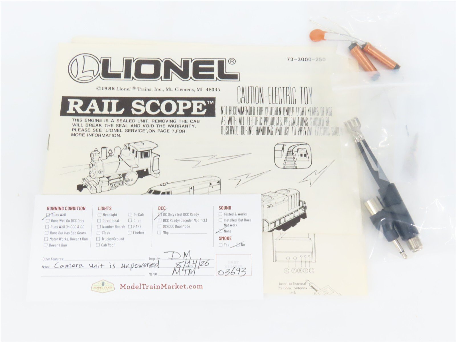 HO Scale Lionel Lines 6-33001/33002 Railscope ALCO FA2 Diesel Set w/ Television
