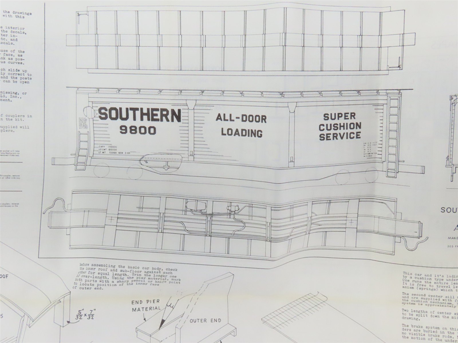HO Scale Ambroid Kit No 2 SOU Southern Railway All Door Box Car #9800