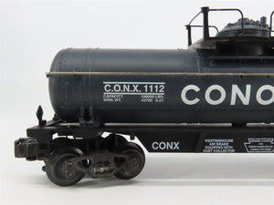 O 3-Rail K-Line K-639104 Conoco Gray Single Dome Tank Car Bank #1112 w/ Display