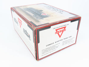 O 3-Rail K-Line K-639104 Conoco Gray Single Dome Tank Car Bank #1112 w/ Display