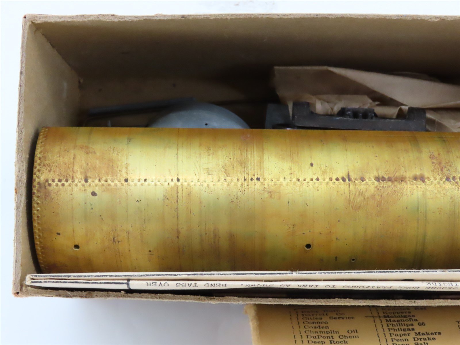 O Scale 2-Rail Thomas Industries BRASS Kit Undecorated Single Dome Tank Car