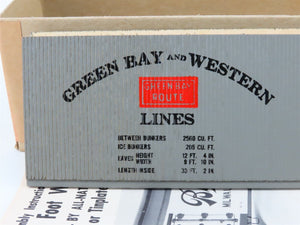 O Scale 2-Rail All-Nation Kit 3569 WRX Green Bay Route 40' Wood Reefer #9363