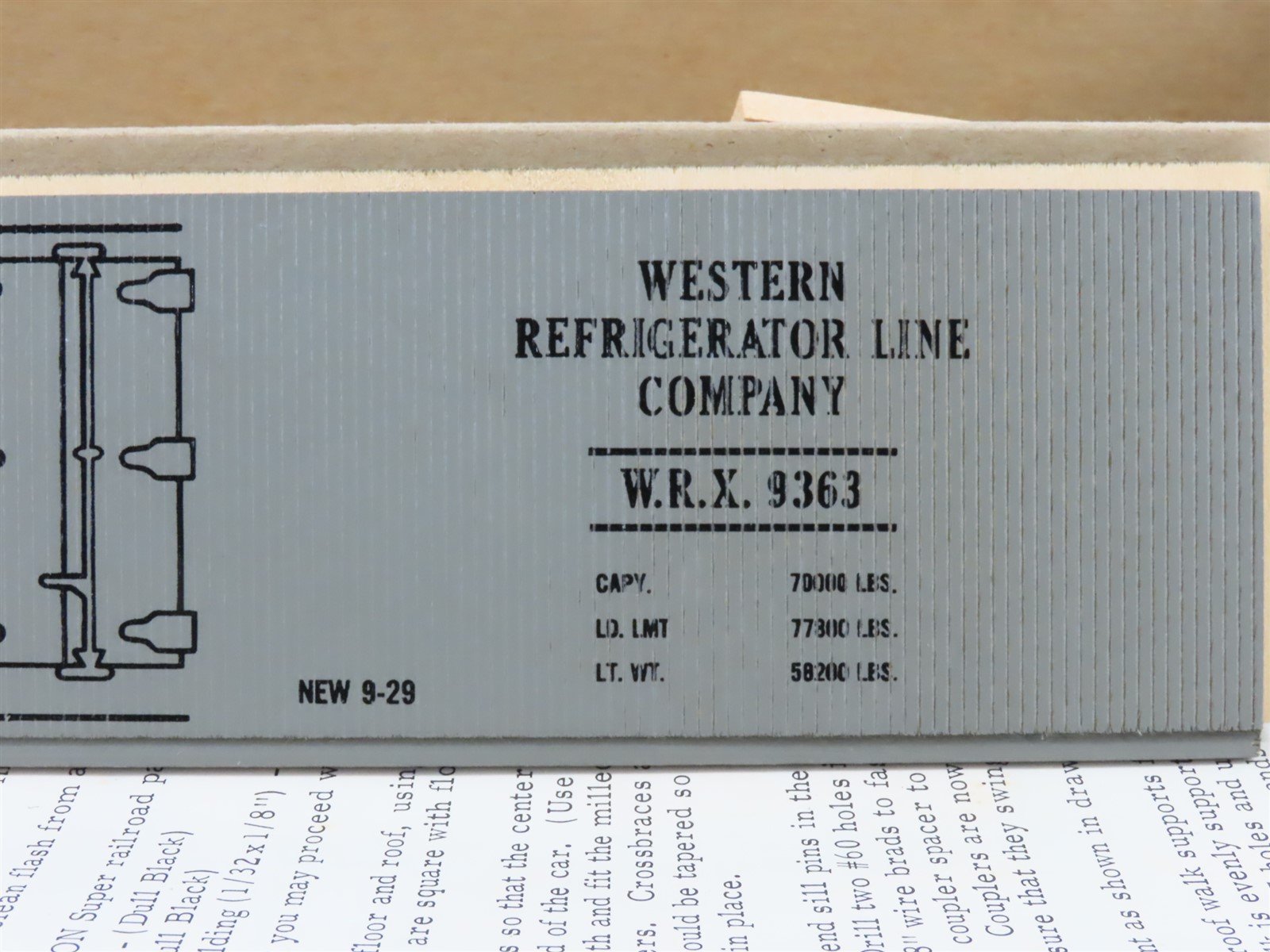 O Scale 2-Rail All-Nation Kit 3569 WRX Green Bay Route 40' Wood Reefer #9363