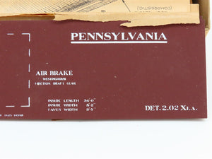 O Scale 2-Rail Stewart-Lundahl Kit PRR Pennsylvania 35' Wood Box Car #96774