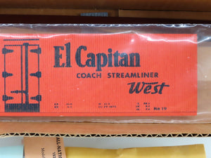 O Scale 2-Rail All-Nation Kit #3568 SFRD/ATSF El Capitan 40' Wood Reefer #34832