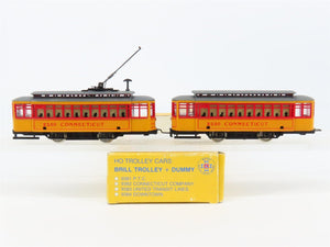 HO Scale Mehano 9382 Connecticut Company Brill Trolley w/Car