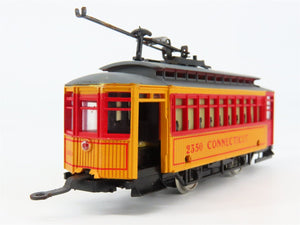 HO Scale Mehano 9382 Connecticut Company Brill Trolley w/Car