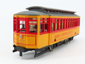 HO Scale Mehano 9382 Connecticut Company Brill Trolley w/Car