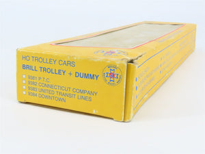 HO Scale Mehano 9382 Connecticut Company Brill Trolley w/Car