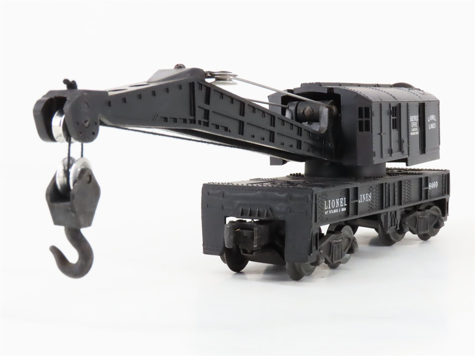 O Gauge 3-Rail Lionel Lines 6460 Bucyrus Erie Class 250 Operating Crane Car