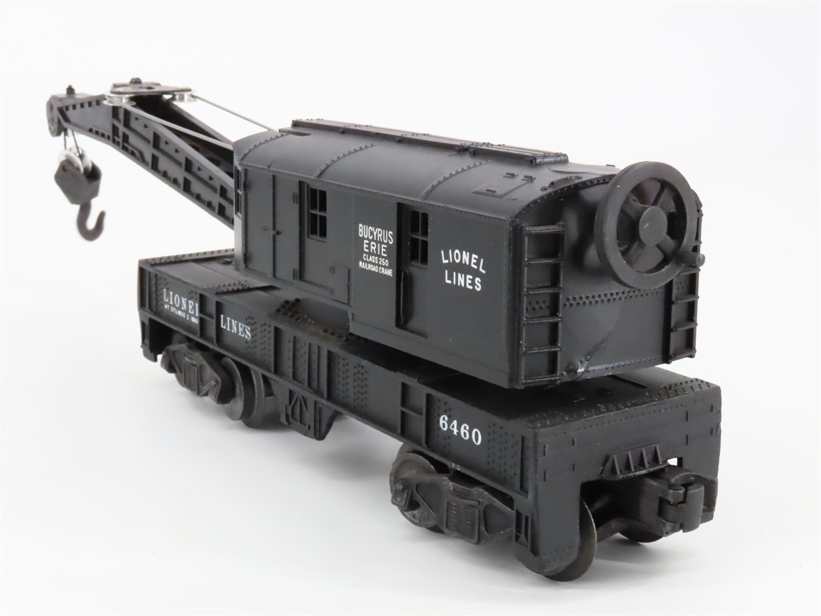 O Gauge 3-Rail Lionel Lines 6460 Bucyrus Erie Class 250 Operating Crane Car