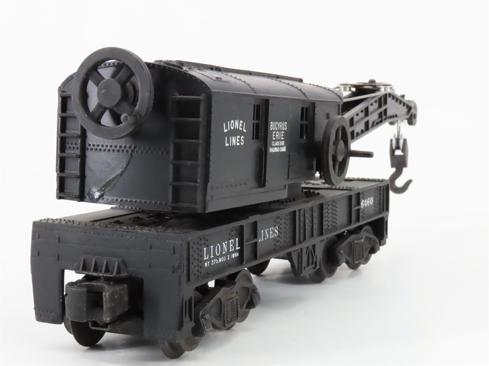 O Gauge 3-Rail Lionel Lines 6460 Bucyrus Erie Class 250 Operating Crane Car