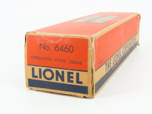 O Gauge 3-Rail Lionel Lines 6460 Bucyrus Erie Class 250 Operating Crane Car
