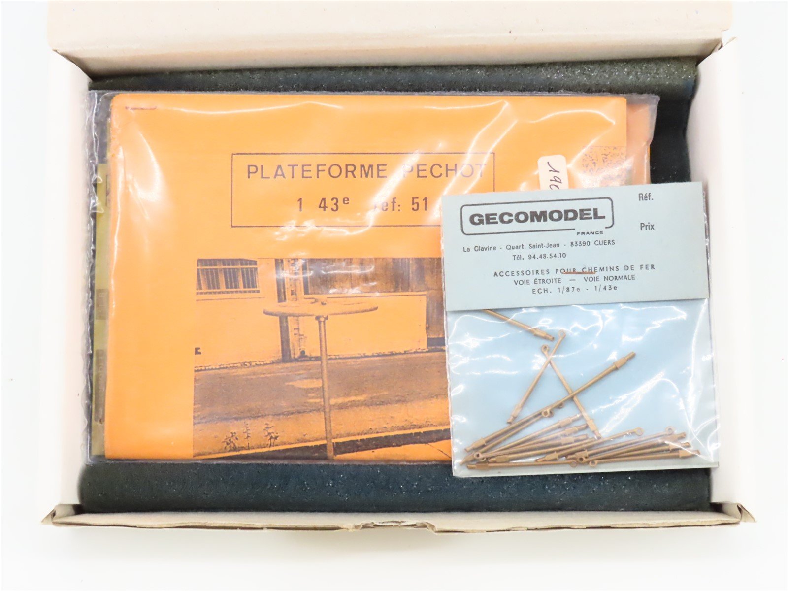 O 1:43 Scale 2-Rail Gecomodel BRASS Kit #51 Pechot Railway Artillery Platform