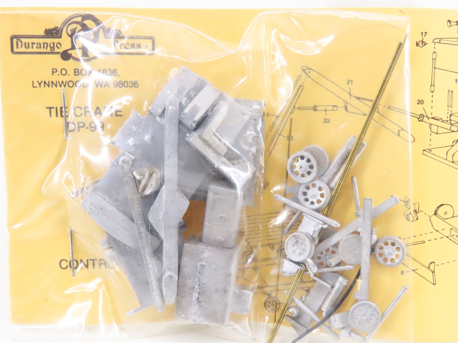 HO 1/87 Scale Wheel Works/Durango Press Kit 92-100 MoW Maintenance Equipment Set