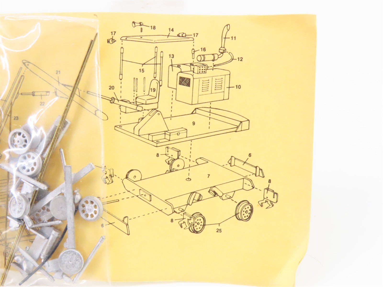 HO 1/87 Scale Wheel Works/Durango Press Kit 92-100 MoW Maintenance Equipment Set