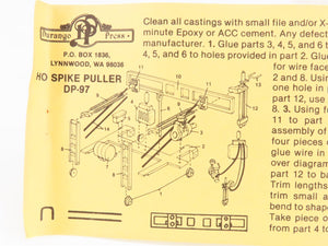 HO 1/87 Scale Wheel Works/Durango Press Kit 92-100 MoW Maintenance Equipment Set