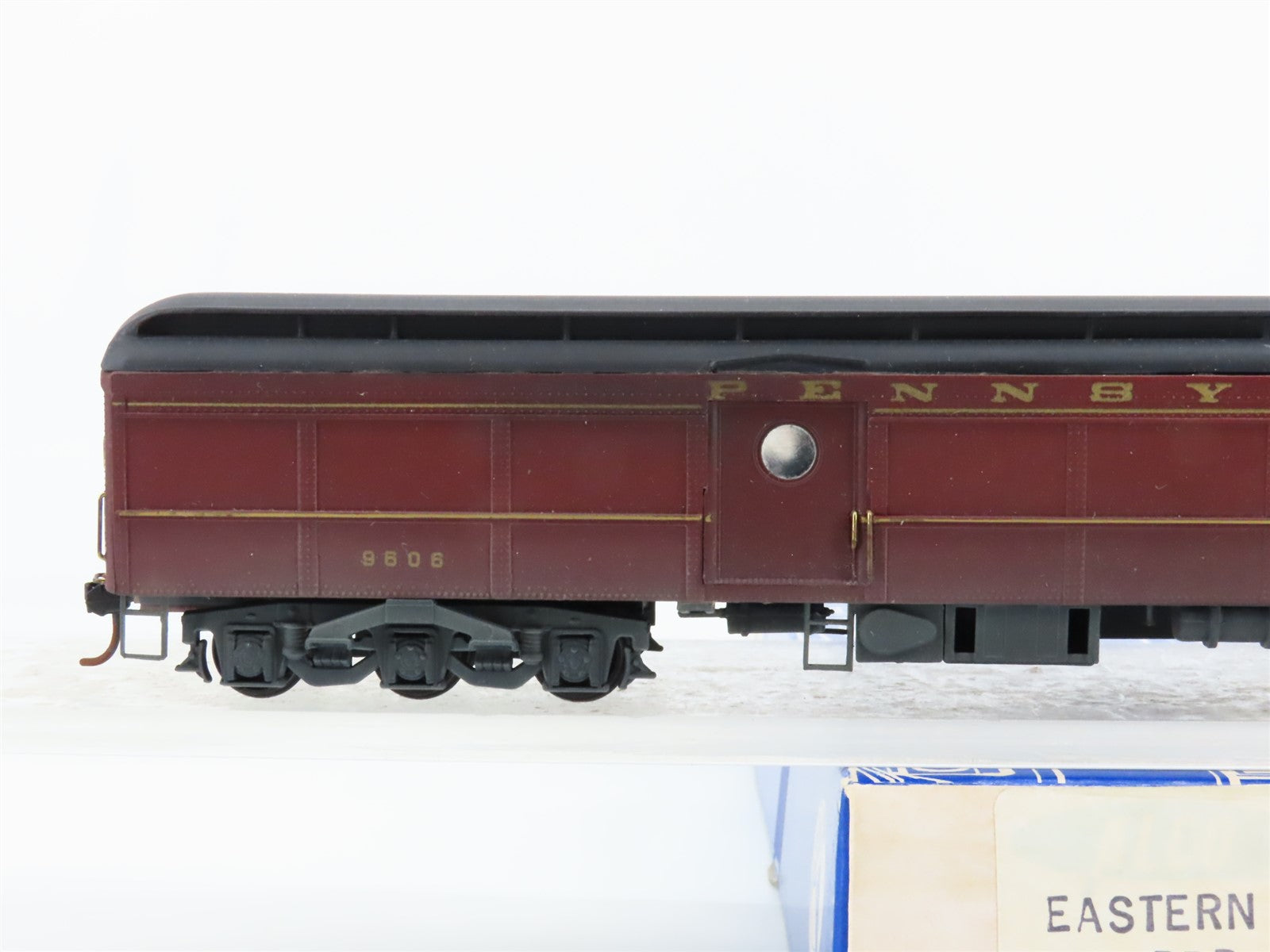 HO Scale Eastern Car Works 1002 PRR PB-70 Combine Passenger #9606 - Weathered