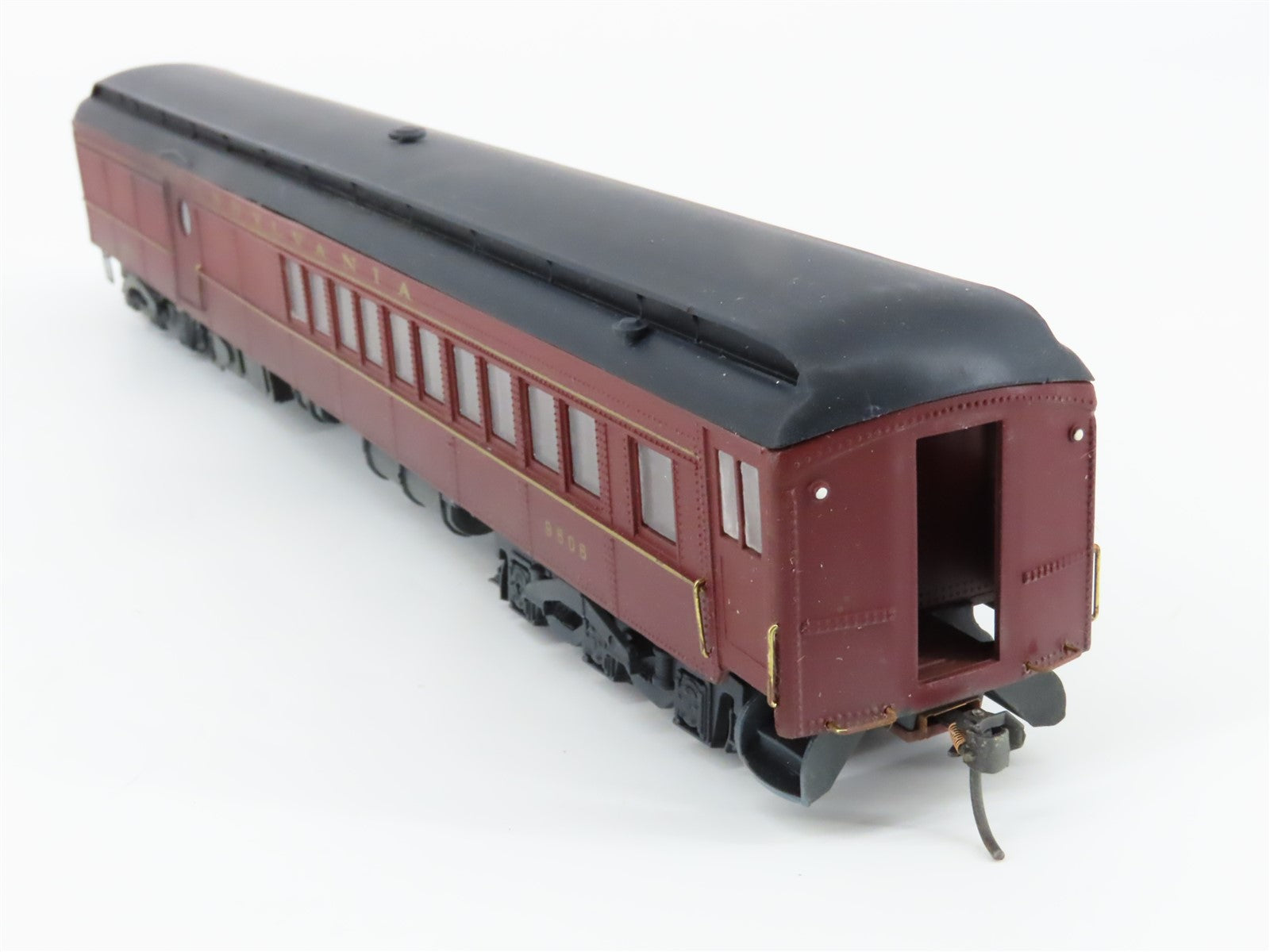 HO Scale Eastern Car Works 1002 PRR PB-70 Combine Passenger #9606 - Weathered