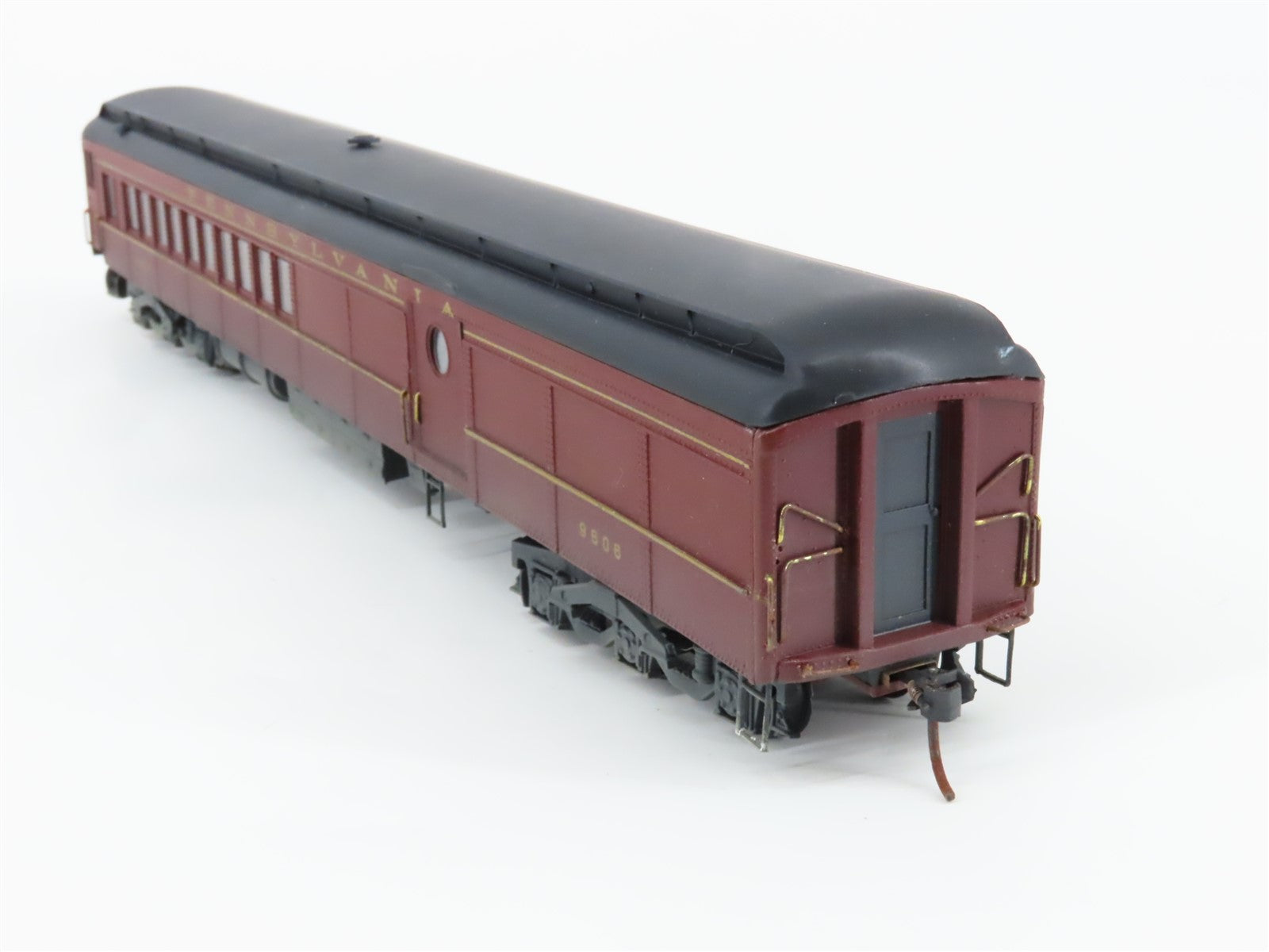 HO Scale Eastern Car Works 1002 PRR PB-70 Combine Passenger #9606 - Weathered