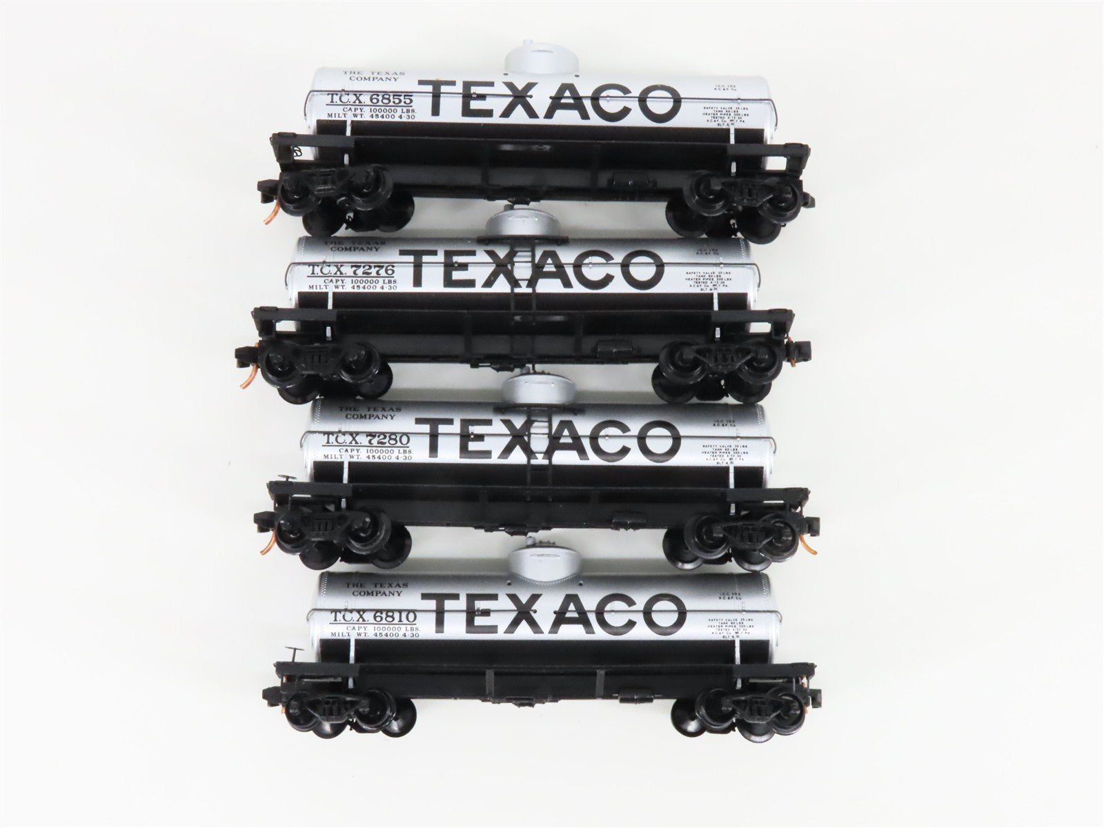 N Scale Micro-Trains MTL 99300008 TCX Texaco 39' Single Dome Tankcar 4-Pack