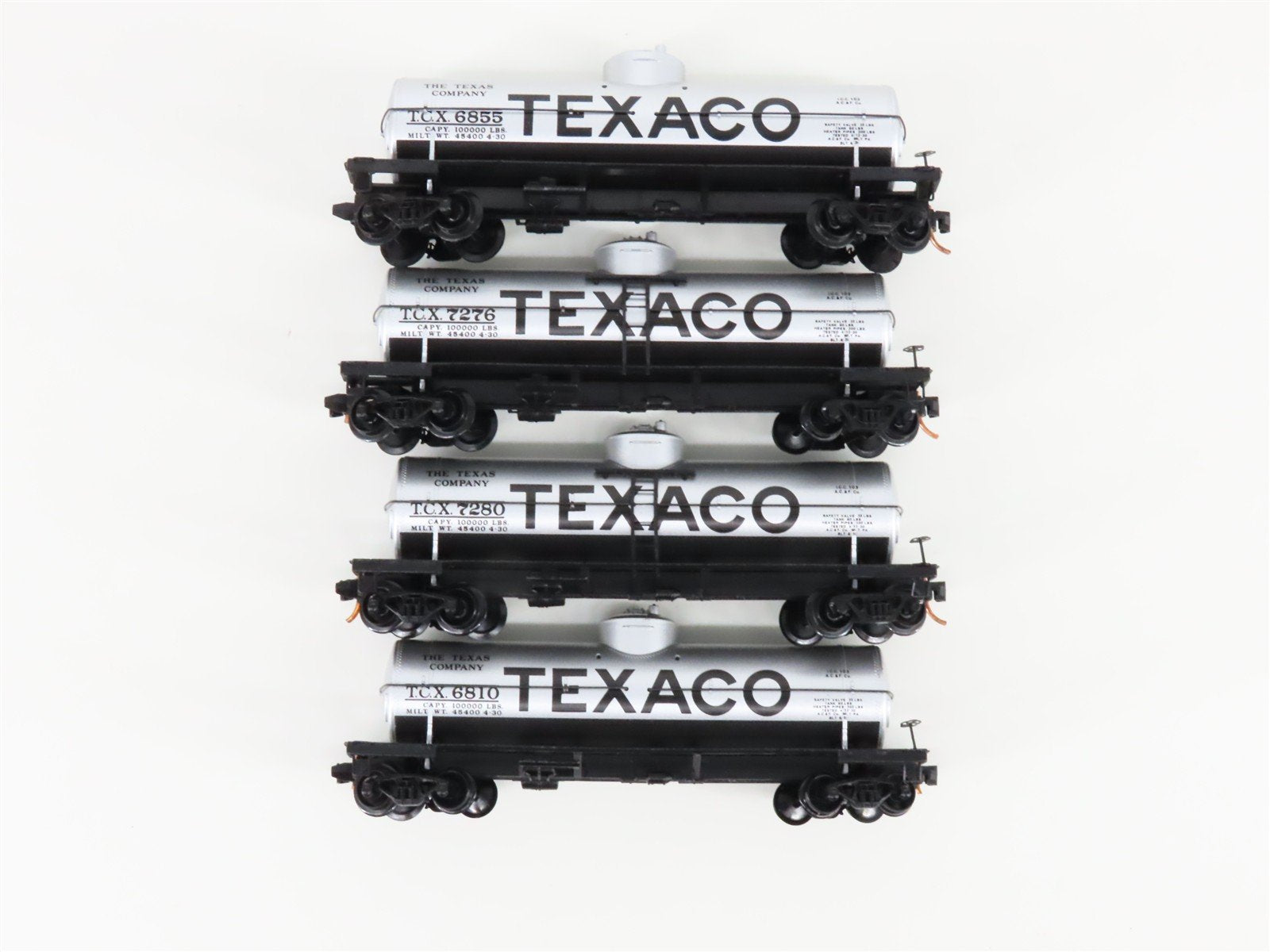 N Scale Micro-Trains MTL 99300008 TCX Texaco 39' Single Dome Tankcar 4-Pack