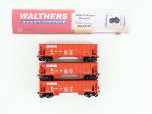 N Scale Walthers 932-38707 NS Norfolk Southern Ballast Hopper 3-Pack