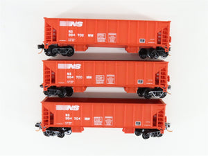 N Scale Walthers 932-38707 NS Norfolk Southern Ballast Hopper 3-Pack