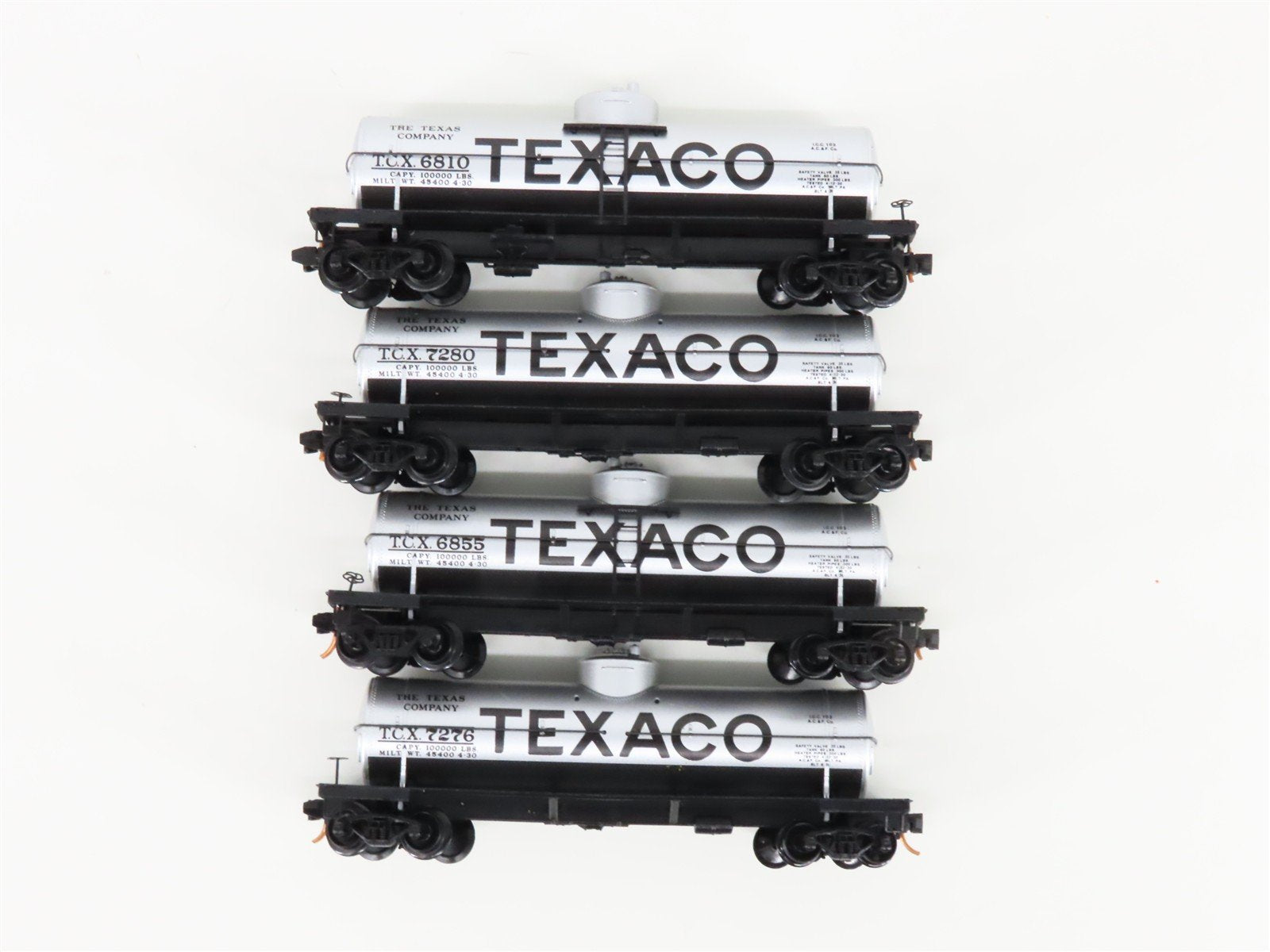 N Scale Micro-Trains MTL 99300008 TCX Texaco 39' Single Dome Tankcar 4-Pack