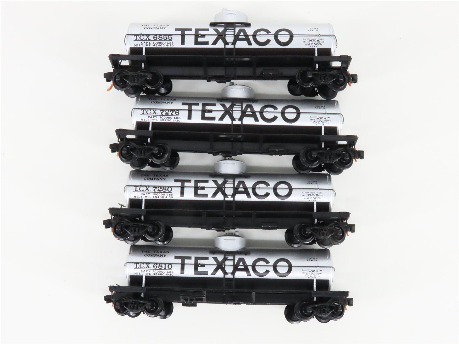 N Scale Micro-Trains MTL 99300008 TCX Texaco 39' Single Dome Tankcar 4-Pack