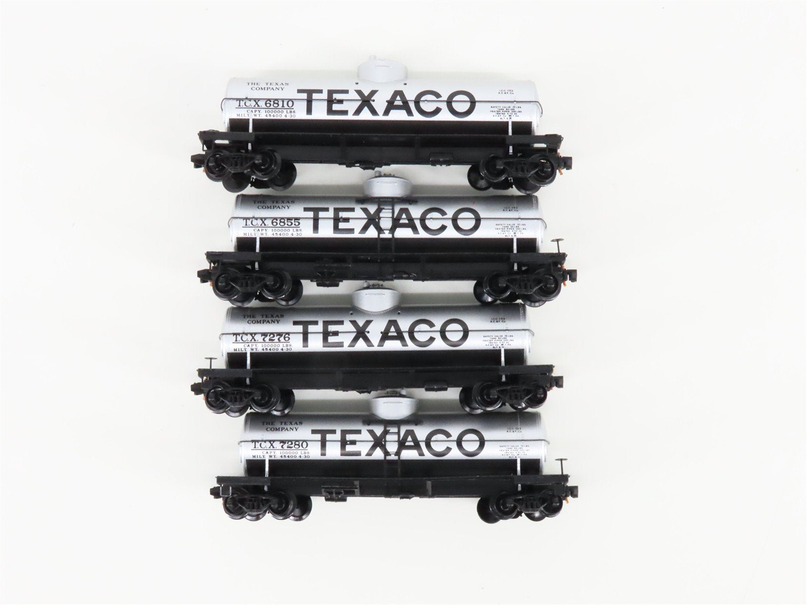 N Scale Micro-Trains MTL 99300008 TCX Texaco 39' Single Dome Tankcar 4-Pack