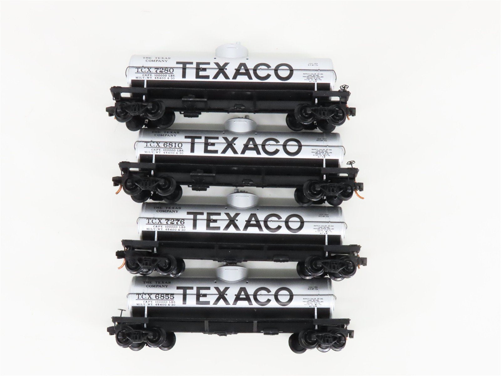 N Scale Micro-Trains MTL 99300008 TCX Texaco 39' Single Dome Tankcar 4-Pack