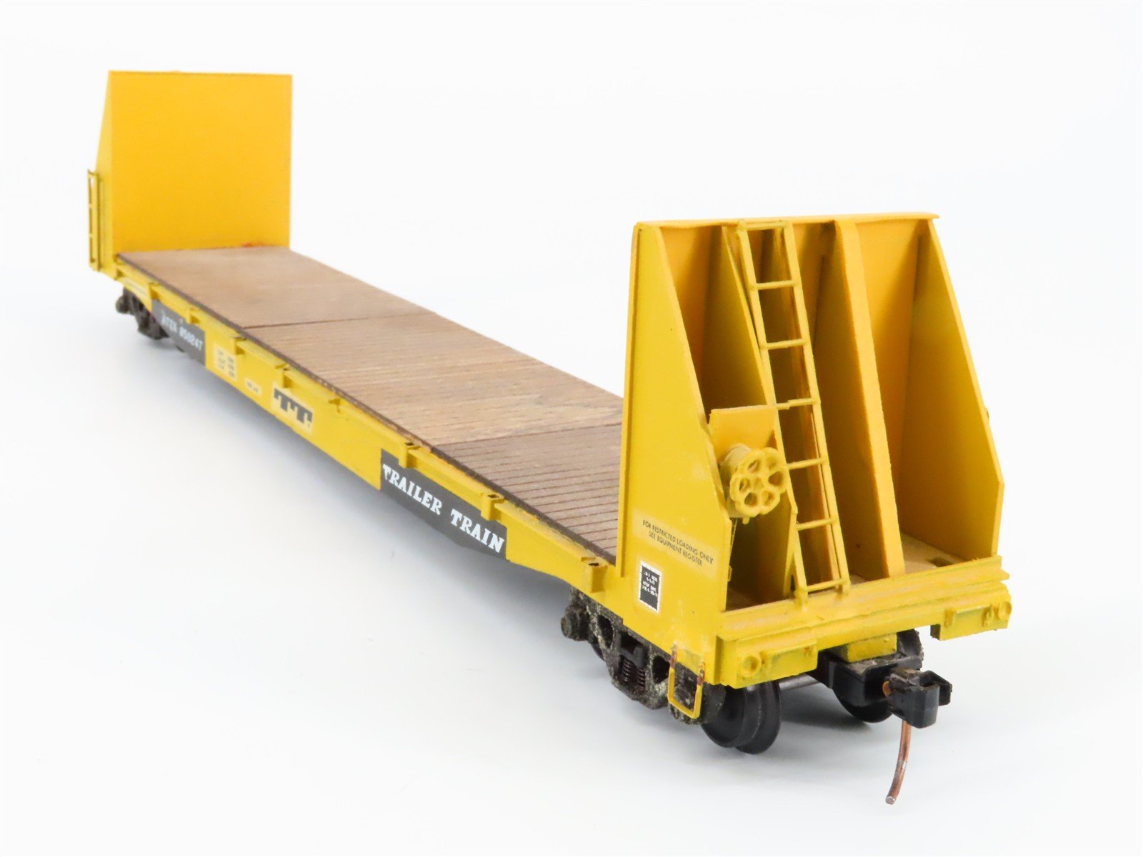 S Scale American Flyer ATTX Trailer Train Bulkhead Flatcar #850247 CUSTOM