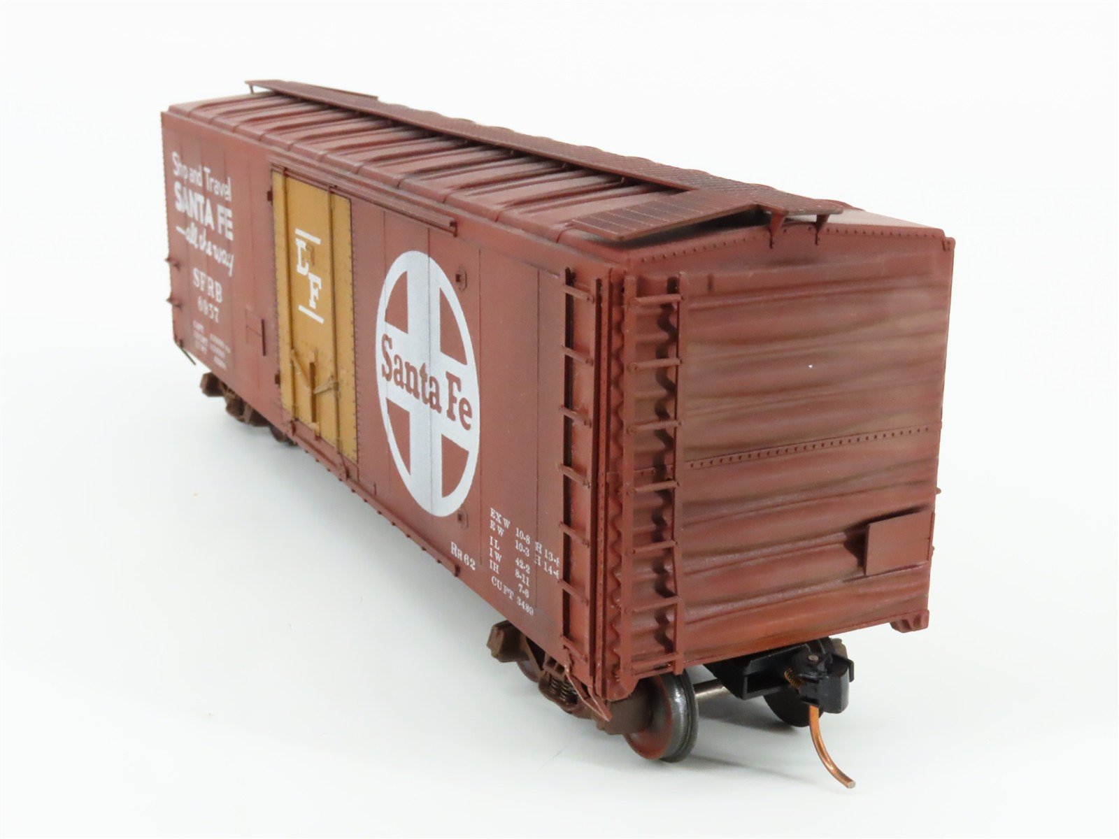 S Scale American Flyer SFRB Santa Fe 40' Boxcar #6957 Weathered