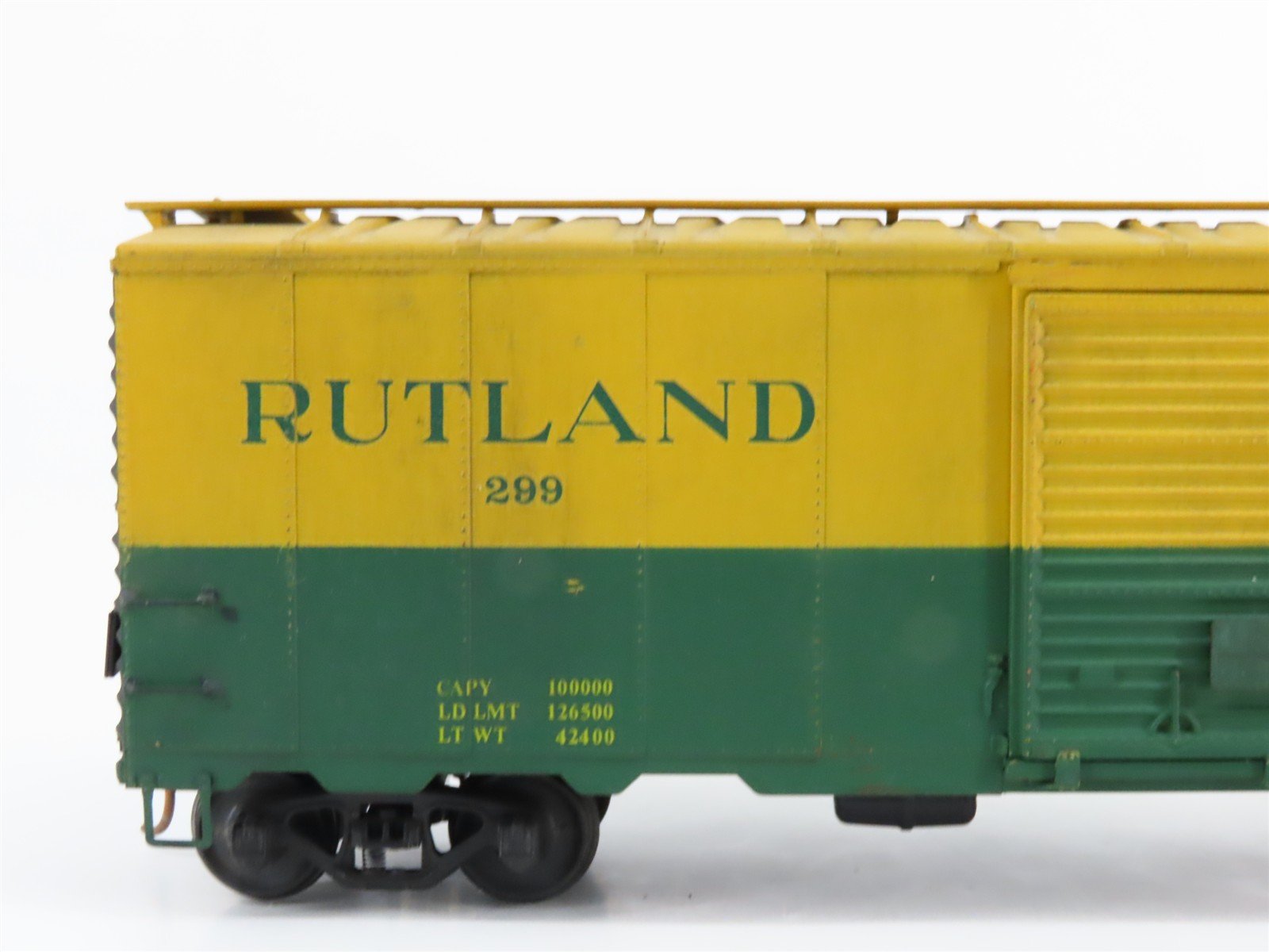 S Scale American Flyer RUT Rutland 40' Boxcar #299 Weathered